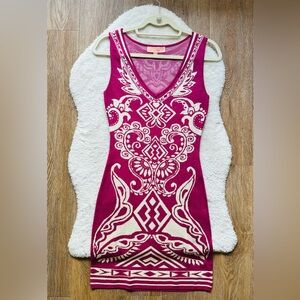 Peach Puff Pink Patterned Women’s Dress